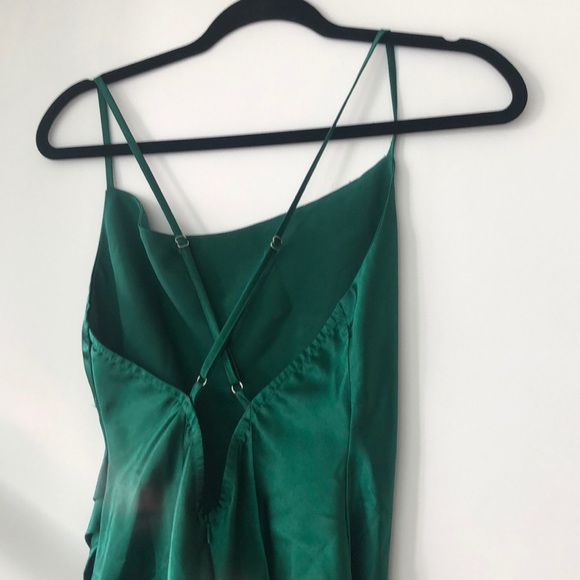 Green Satin Dress - Picture 4 of 5